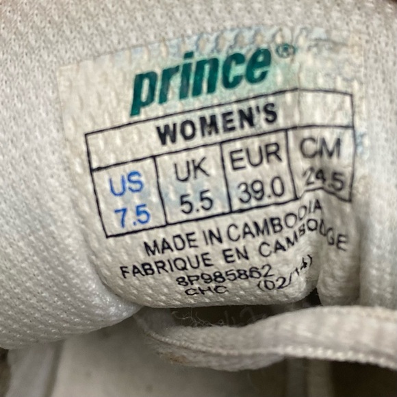 Prince T22 Women’s White Tennis Shoes Size 7.5 Sneakers Trainers Lace Up